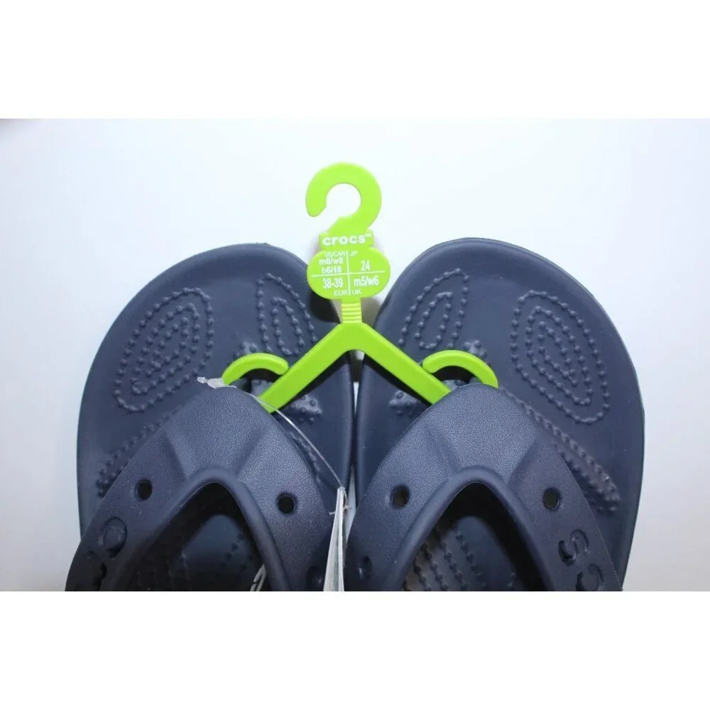 Crocs Adult Baya ll Flip Flop Sandals M6 W8 Blue‎ Iconic Comfort Slide On Casual